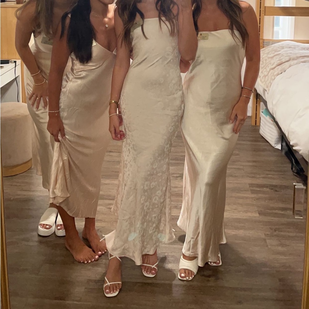 Princess Polly Maxi Champagne dress